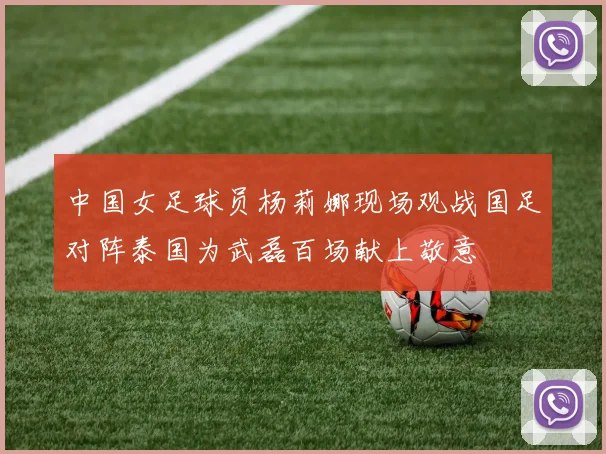 中国女足球员杨莉娜现场观战国足对阵泰国为武磊百场献上敬意